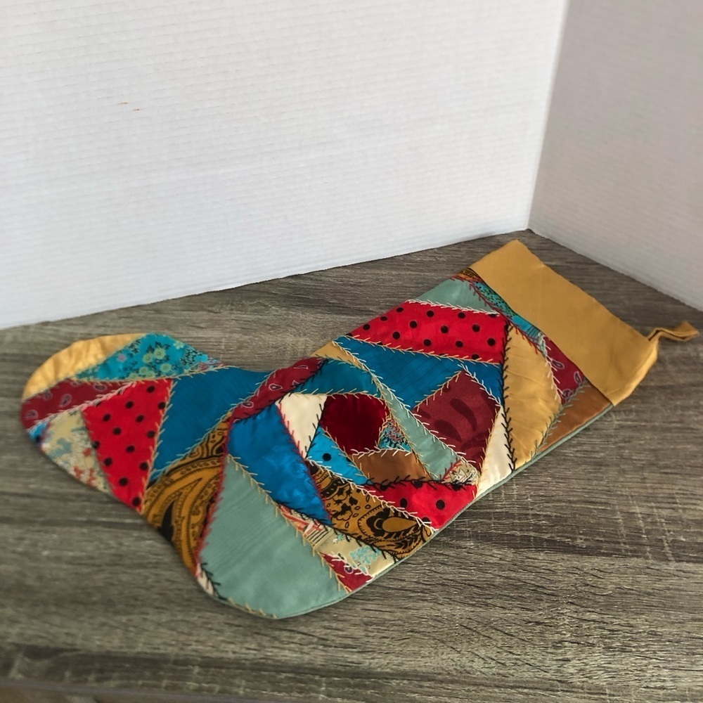Hand Made Patchwork Holiday Stocking